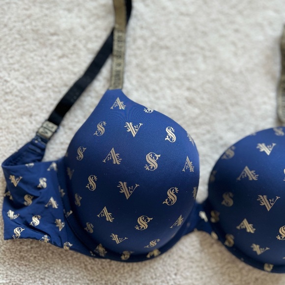 VICTORIA’S SECRET VS Monogram T-Shirt Full Coverage Push Up Bra 34DD - Picture 2 of 8